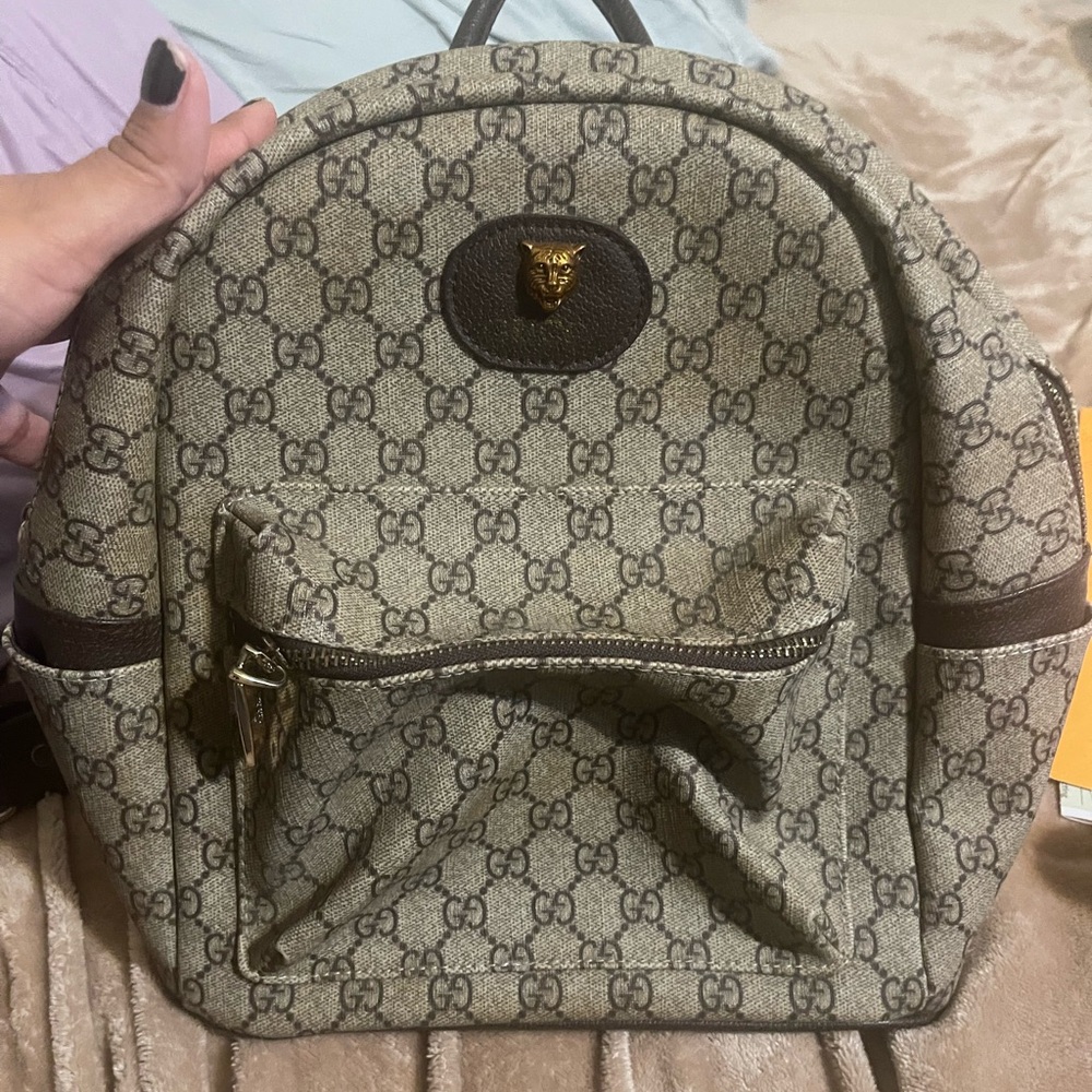 Brown  fashionable backpack